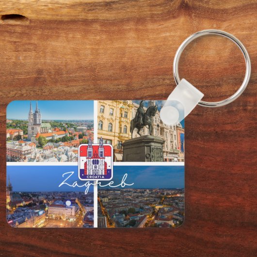 クロアチア | Hrvatska |ザグレブ |クロアチアの首都 キーホルダー (正面)
