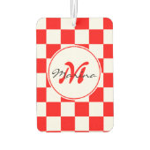 クロアチア | Hrvatska |名前モノグラム カーエアーフレッシュナー (裏面)