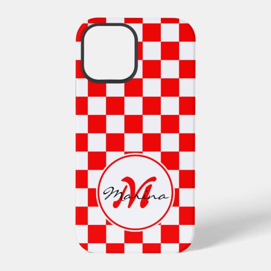 クロアチア | Hrvatska | 名前モノグラム iPhoneケース (裏面)