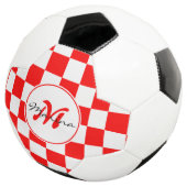 クロアチア | Hrvatska |名前モ市松模様にノグラム  サッカーボール (3/4)