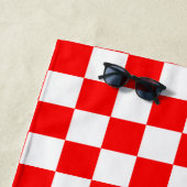 クロアチア | Hrvatska |名前モ市松模様にノグラム ビーチタオル (インサイチュ)