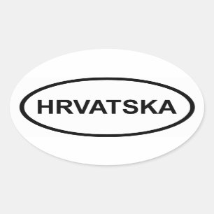 クロアチア"Hrvatska " 楕円形シール