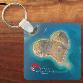 クロアチア | Hrvatska | Galeshnjak、ハート・ラブ・アイランド キーホルダー (正面)