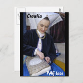 クロアチア、PAGレース ポストカード (正面/裏面)