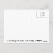 クロアチア、PAGレース ポストカード (裏面)