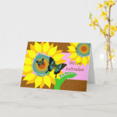 クロアチア、rođendan Sretanのハッピーバースデー カード (黄色い花)