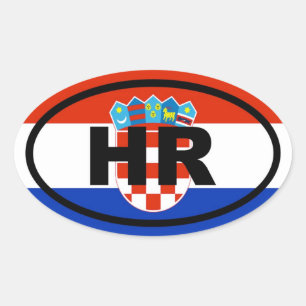 クロアチアHRヨーロッパ 楕円形シール