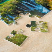 クロアチエレガントアの滝の景色 ジグソーパズル (側面)