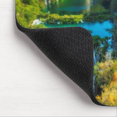 クロアチエレガントアの滝の景色 マウスパッド (コーナー)