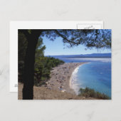 クロアチブラクアイランドボールゴールデンケープビーチ ポストカード (正面/裏面)