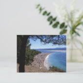 クロアチブラクアイランドボールゴールデンケープビーチ ポストカード (スタンド正面)