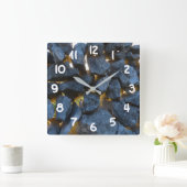 クロアチ素朴アの石壁写真 スクエア壁時計 (ホーム)