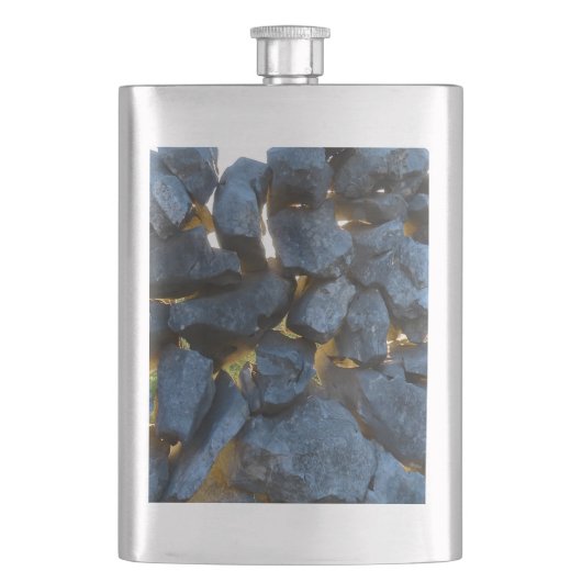 クロアチ素朴アの石壁写真 フラスク (正面)