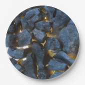 クロアチ素朴アの石壁写真 ペーパープレート (正面)