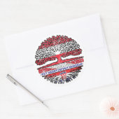 クロアティエンクロアティッシュオステライヒッシュオステライヒックバウム ラウンドシール (封筒)