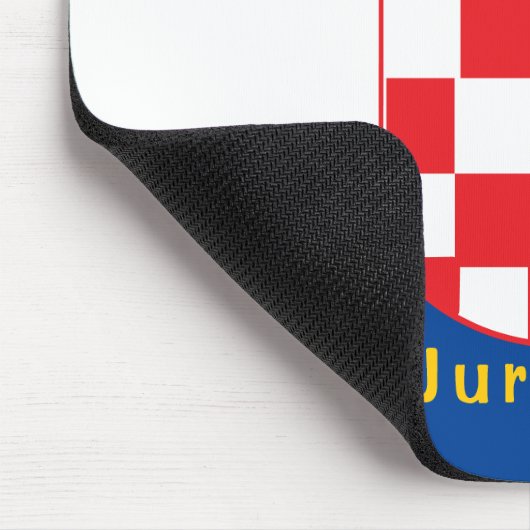 クロアパーソナライズされたチア国旗 マウスパッド (コーナー)