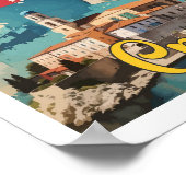 クロアポップ・アートのチアアートトラベルイラストレーション ポスター (角)