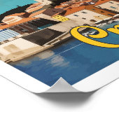 クロアポップ・アートのチアアートトラベルイラストレーション ポスター (角)