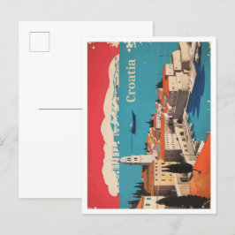 クロアポップ・アートのチアアートトラベルイラストレーション ポストカード