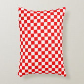 クロアモダンチア赤白パ市松模様にターン アクセントクッション (正面(垂直))