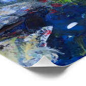 クロアモダンチ絵画アの夏のRovinj ポスター (コーナー)