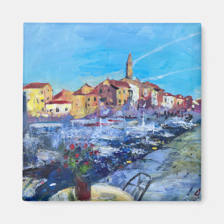 クロアモダンチ絵画アの夏のRovinj マグネット