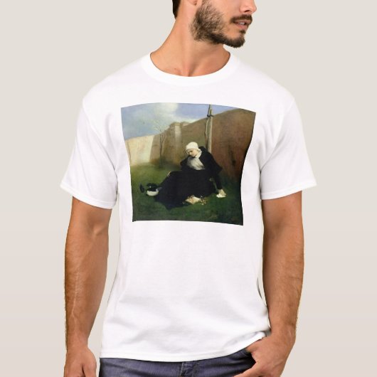 クロイスターの庭1869年の尼僧 Tシャツ (正面)
