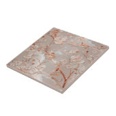 クロイソンヌバラ金ゴールド花柄タイル タイル (側面)