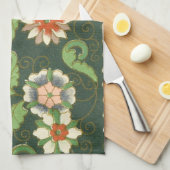 クロイソンヌ中国パタアジアンオリエンタル キッチンタオル (四つ折り)