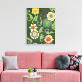 クロイソンヌ中国パタアジアンオリエンタル キャンバスプリント (インサイチュ (リビング))