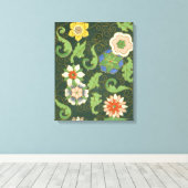 クロイソンヌ中国パタアジアンオリエンタル キャンバスプリント (インサイチュ (ウッドフロア))