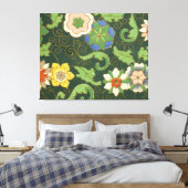 クロイソンヌ中国パタアジアンオリエンタル キャンバスプリント (インサイチュ (寝室))