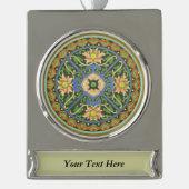 クロイソンヌ中国パタアジアンオリエンタル シルバープレートバナーオーナメント (正面)