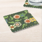 クロイソンヌ中国パタアジアンオリエンタル スクエアペーパーコースター (アングル)