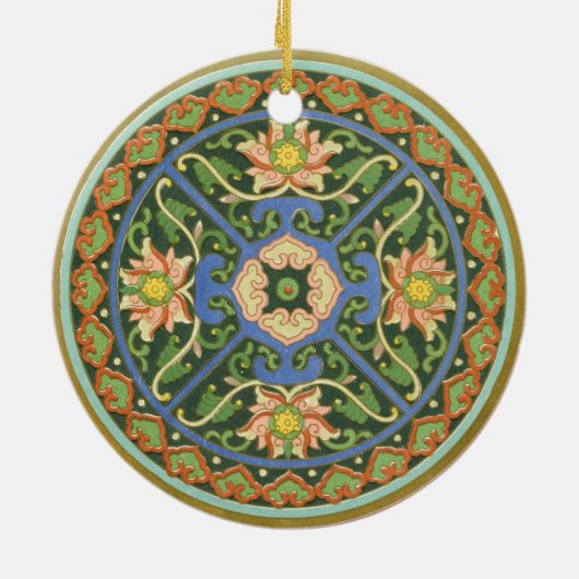 クロイソンヌ中国パタアジアンオリエンタル セラミックオーナメント (裏面)