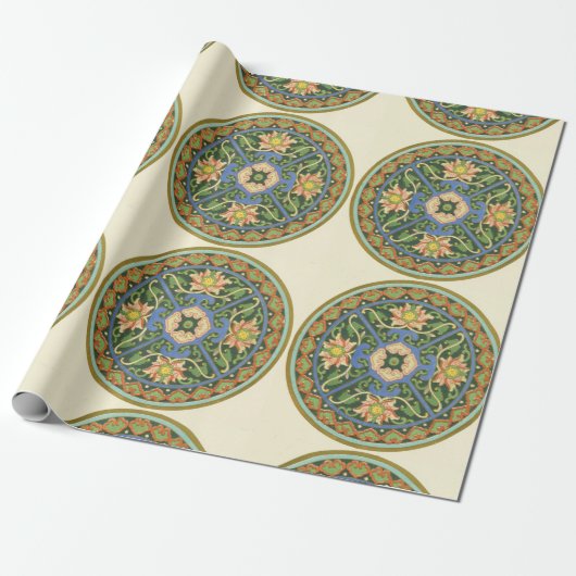 クロイソンヌ中国パタアジアンオリエンタル ラッピングペーパー (アンロールド)