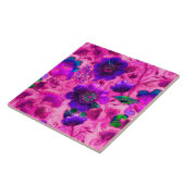 クロイソンピンク紫色の花柄タイル タイル (側面)