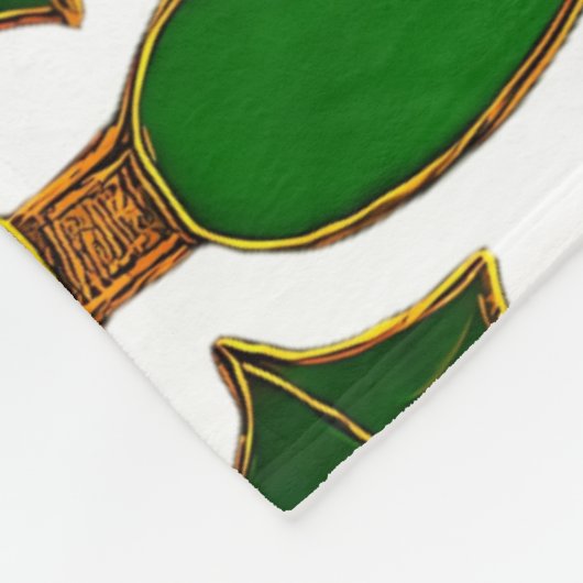 クロイゾンヌアートのクリスマスライトとホリー フリースブランケット (角)