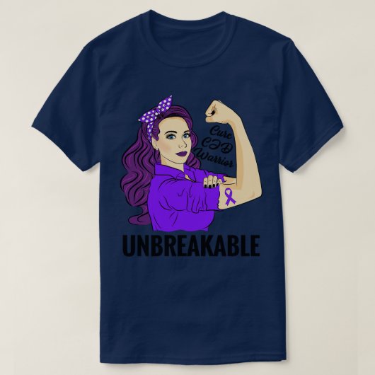 クロイツフェルトヤコブ病認識度キュアCJD Tシャツ (デザイン正面)