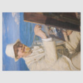 クロイヤー - スカゲンのビーチでの自画像 薄葉紙 (正面)