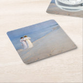 クロイヤー - スカゲンの夏の夕べ スクエアペーパーコースター (アングル)