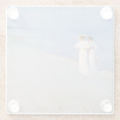 クロイヤー - スカゲンの夏の夕方 ガラスコースター (裏面)