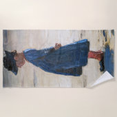 クロイヤー - スカゲンの浜に立つ少女 ビーチタオル (正面)