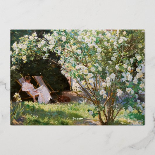 クロイヤー - 新年のご挨拶とスカゲンのビーチ 箔シーズンカード (裏面)