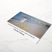 クロイヤー - 新年のご挨拶とスカゲンのビーチ 箔シーズンカード (回転した状態)