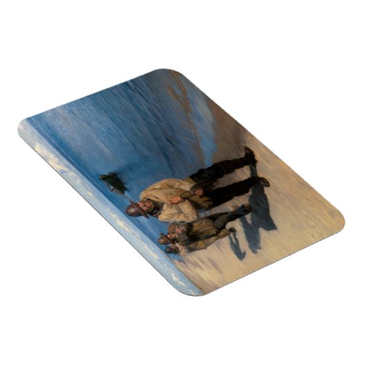 クロイヤー - 3人の漁師が船を引く マグネット (右側)