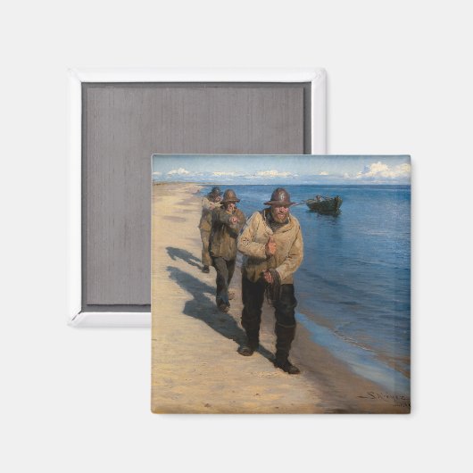 クロイヤー – 3人の漁師が船を引く マグネット (正面/裏面)