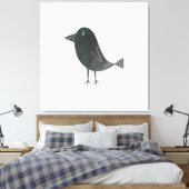 クロウおもしろいウ キャンバスプリント (インサイチュ (寝室))