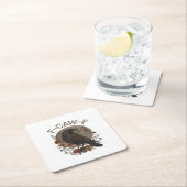 クロウおもしろいF-Caw-Fユーモアゴシック基本トレンディーS スクエアペーパーコースター (インサイチュ)