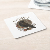 クロウおもしろいF-Caw-Fユーモアゴシック基本トレンディーS スクエアペーパーコースター (アングル)
